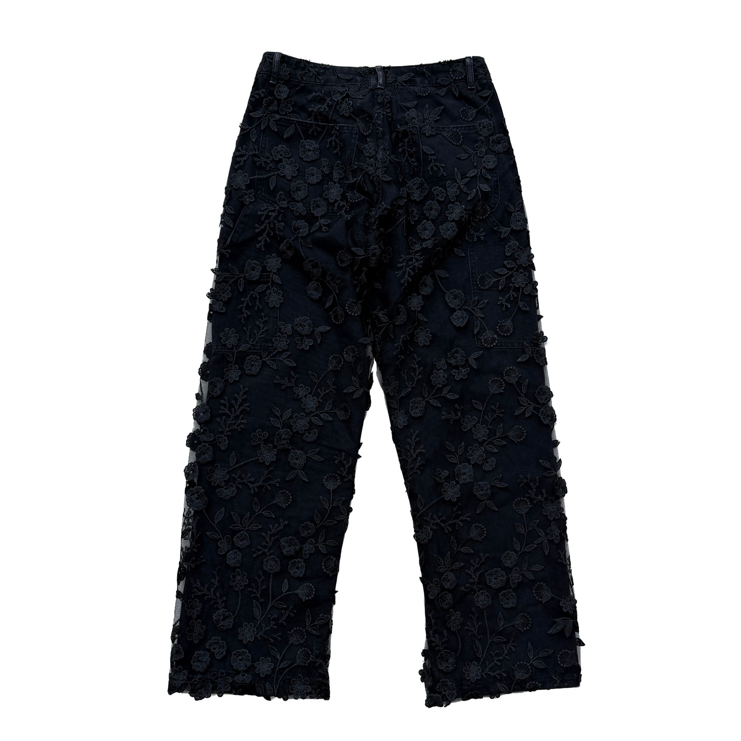 Carpenter Black Floral Lace Pants