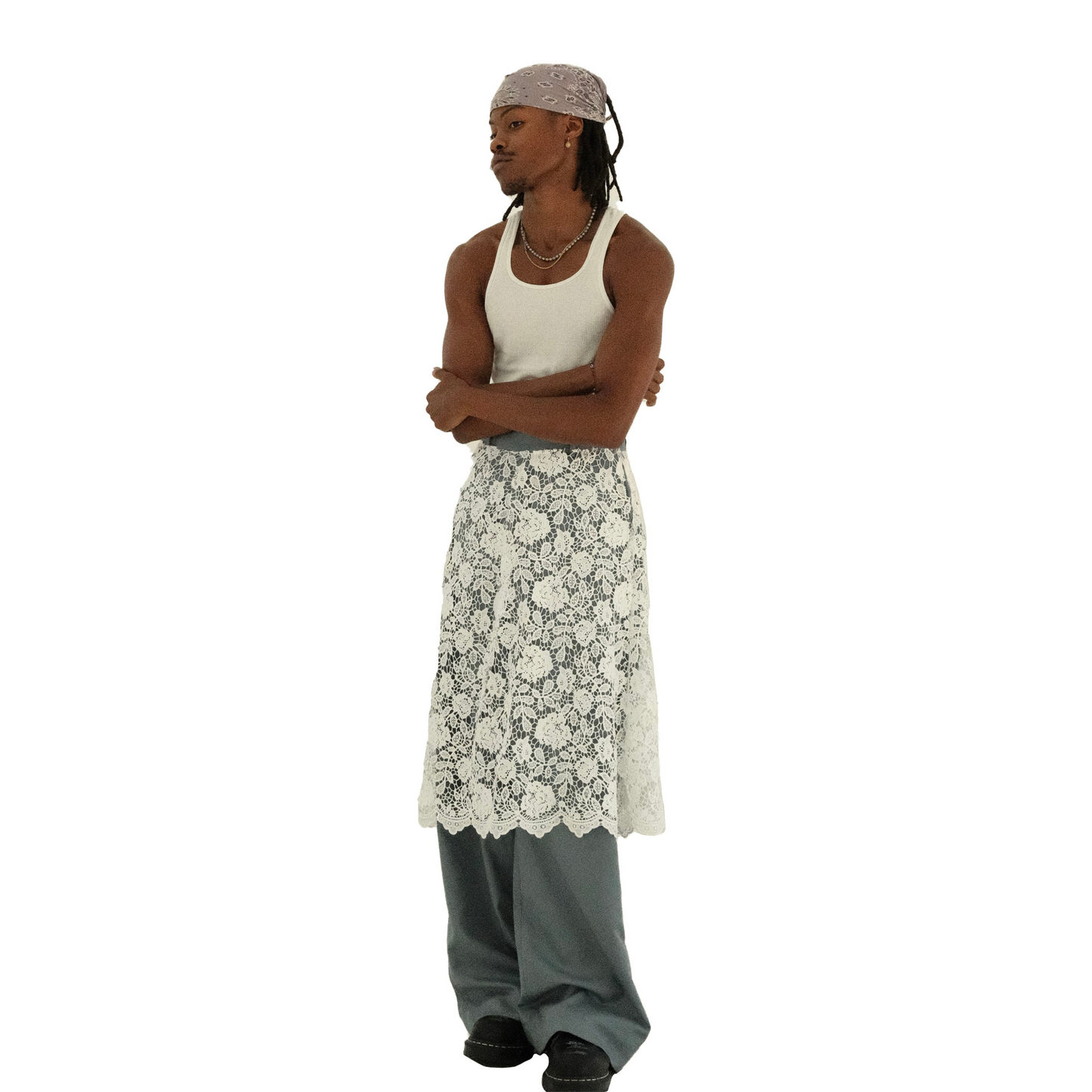 Skirt Layered Baggy Dress Pants
