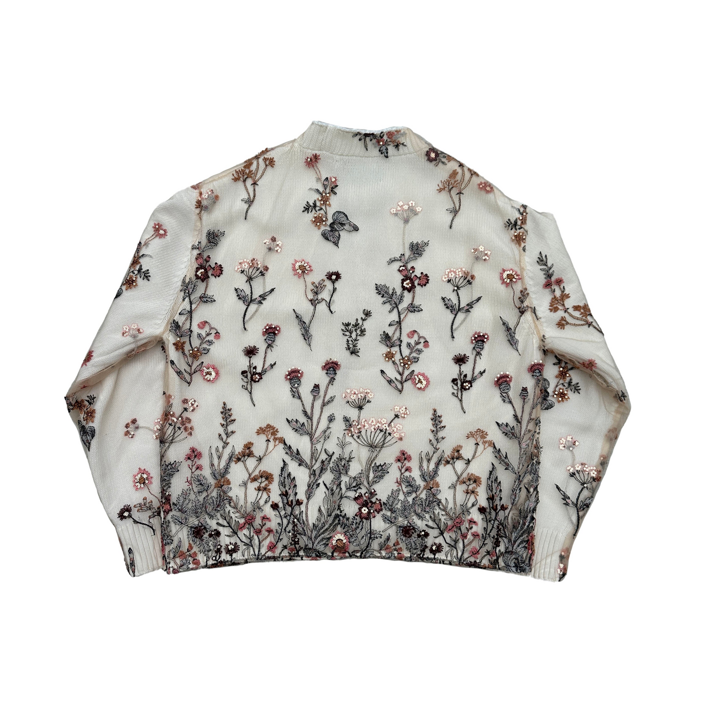 Floral cream cardigan