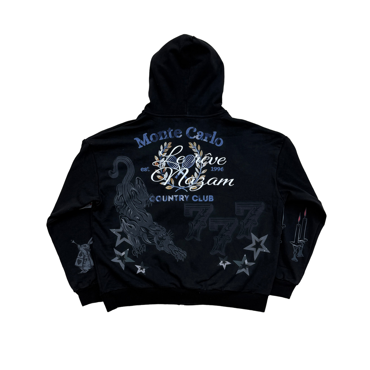 Black Zip Up Artist Hoodie