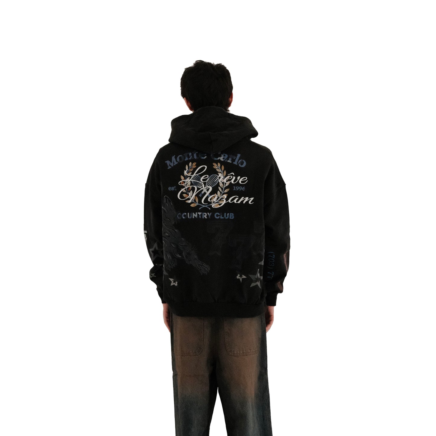 Black Zip Up Artist Hoodie
