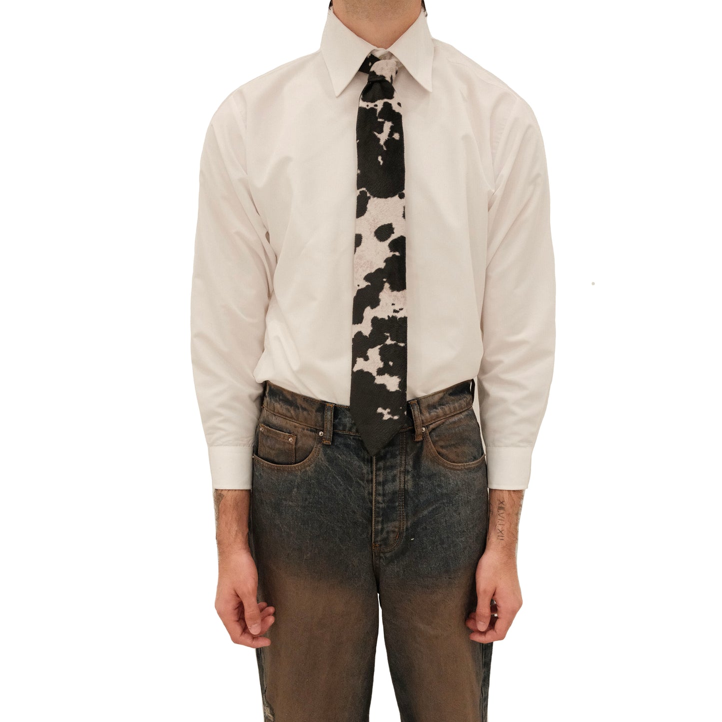 Cow Hide Faux Tie