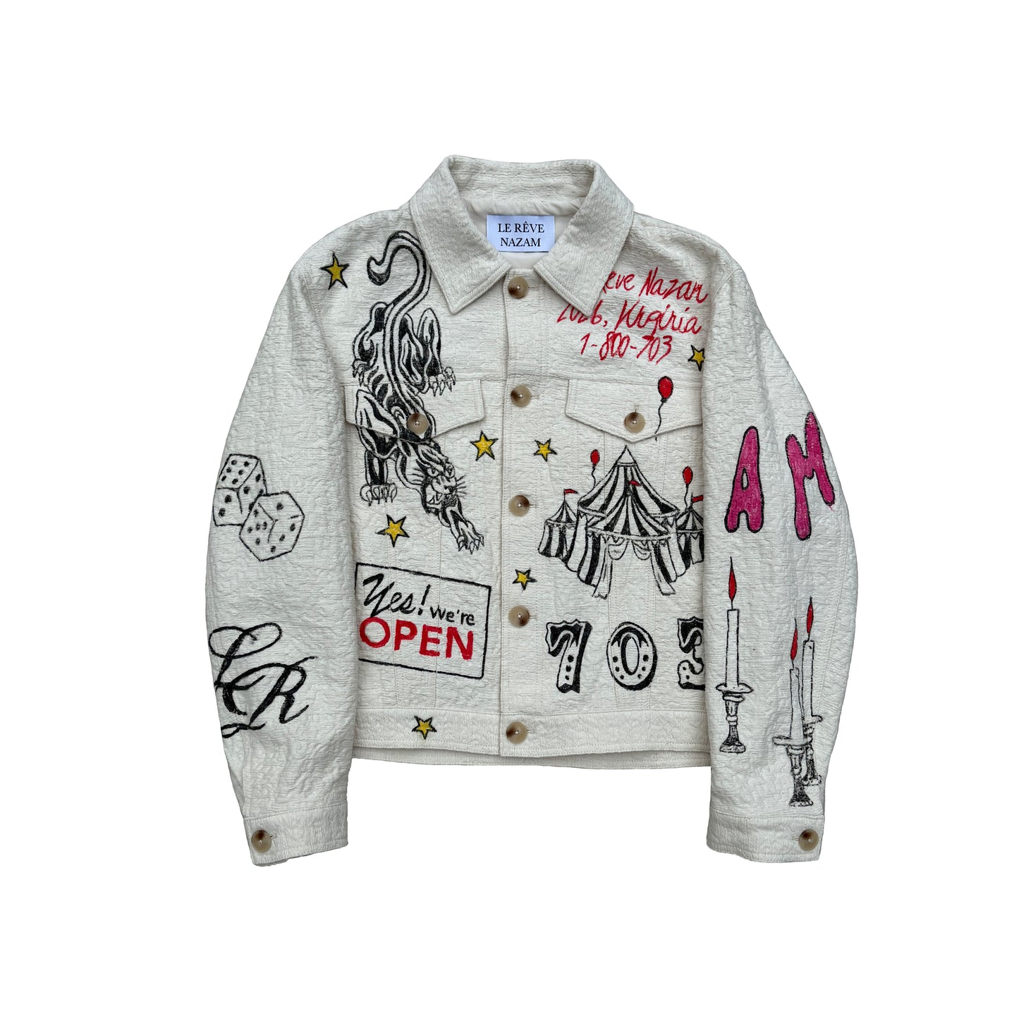 Hand Drawn Jacquard Jacket