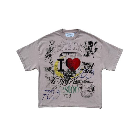 Washed Mauve Cropped Artist Tee