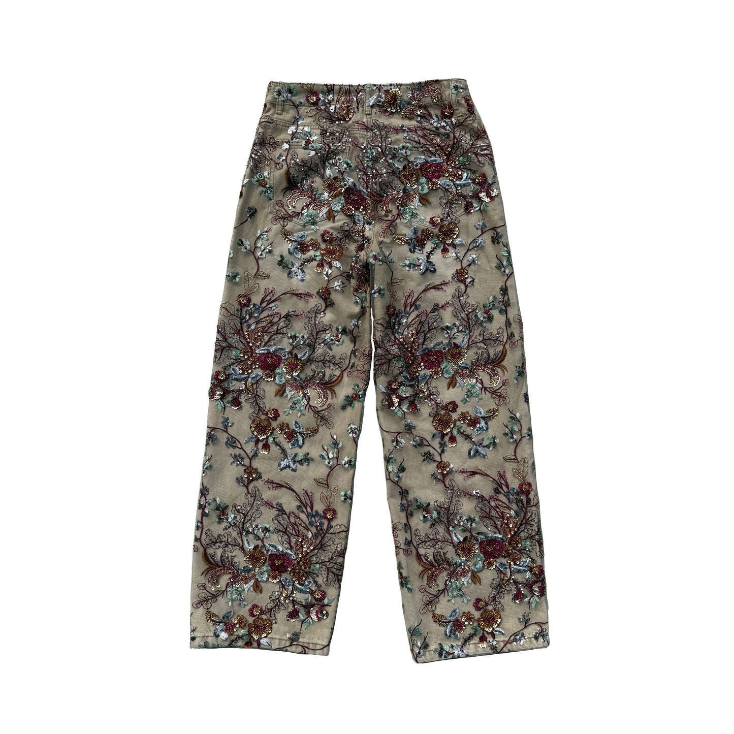 Baroque Floral Lace Jeans