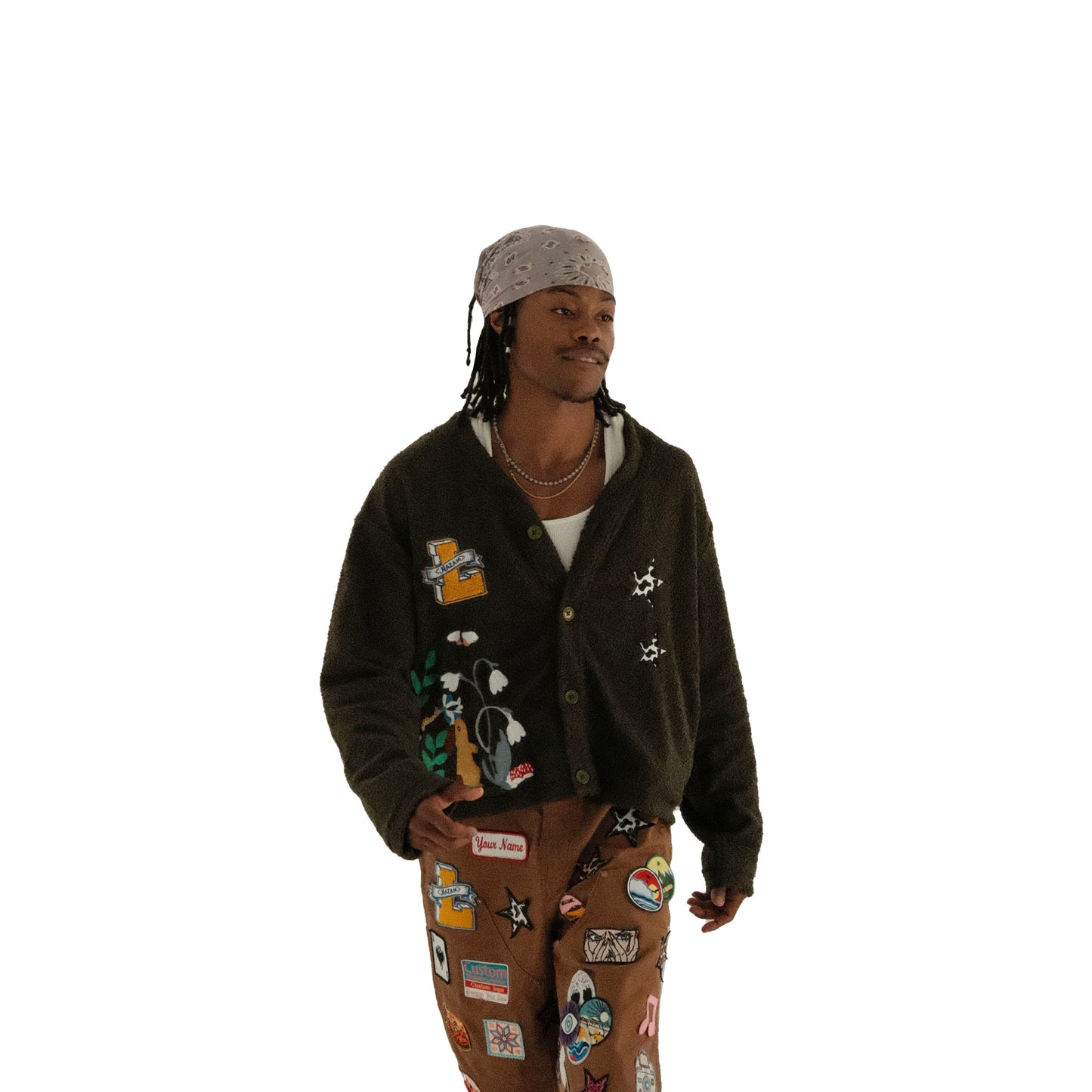 Green Fleece Cardigan
