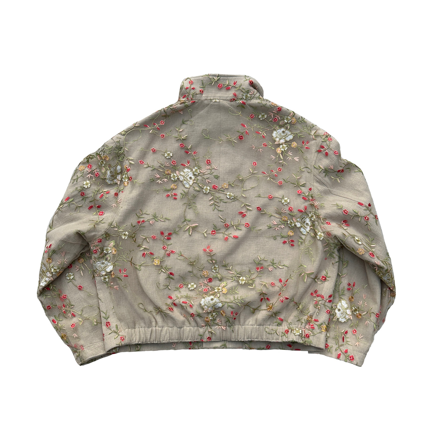 Linen embroidered lace jacket