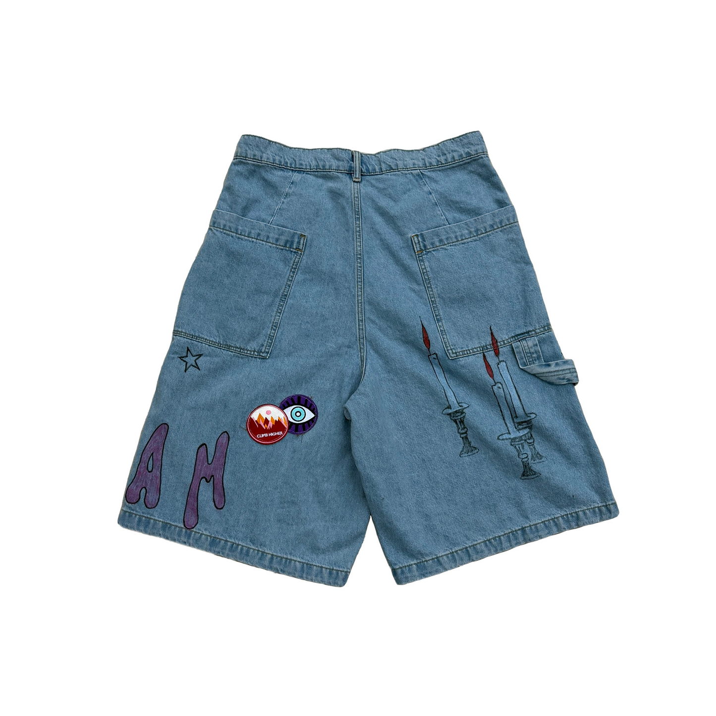 Baggy Denim Artist Shorts
