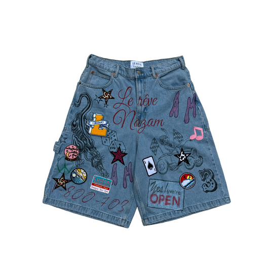 Baggy Denim Artist Shorts