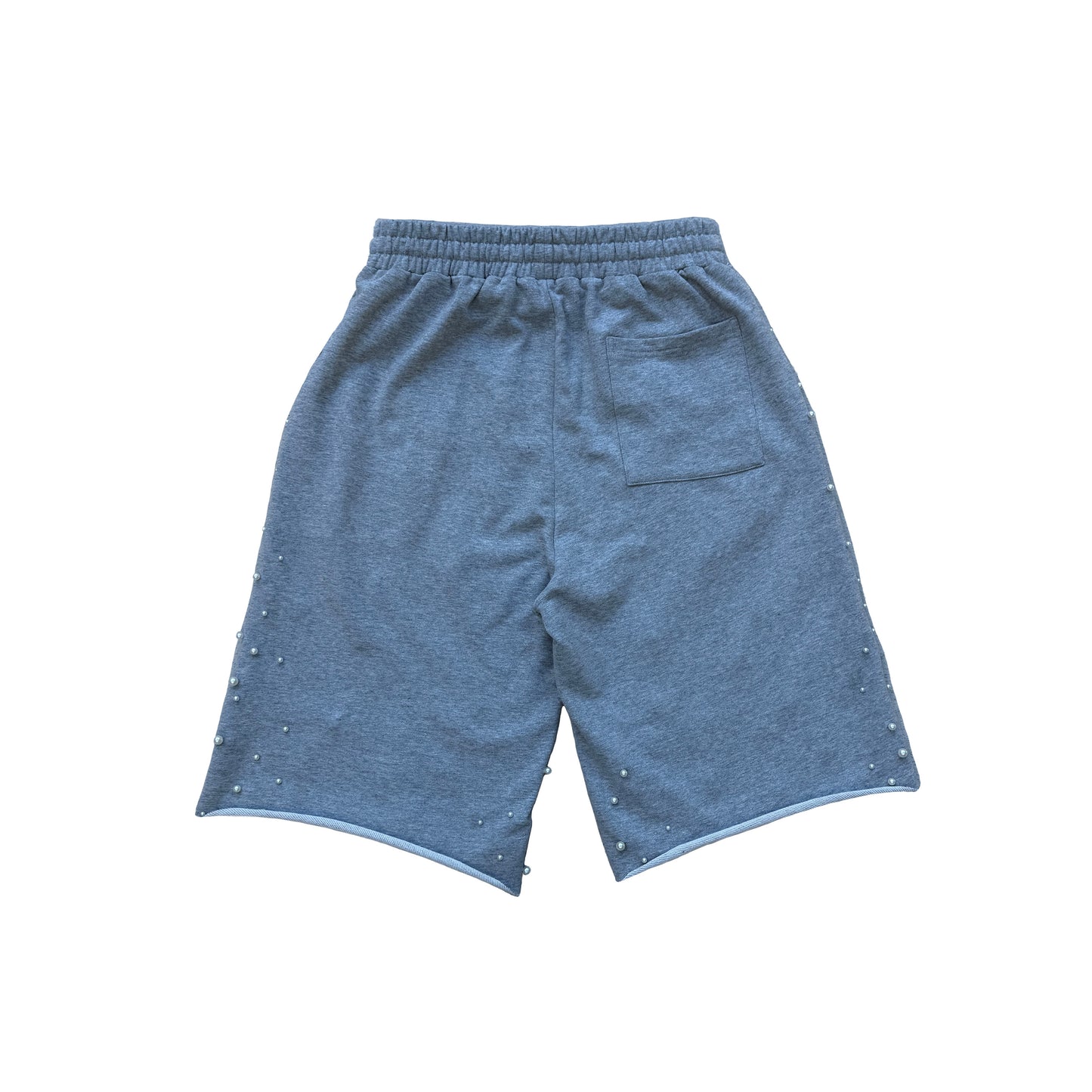 Grey Baggy Pearl Sweat Shorts