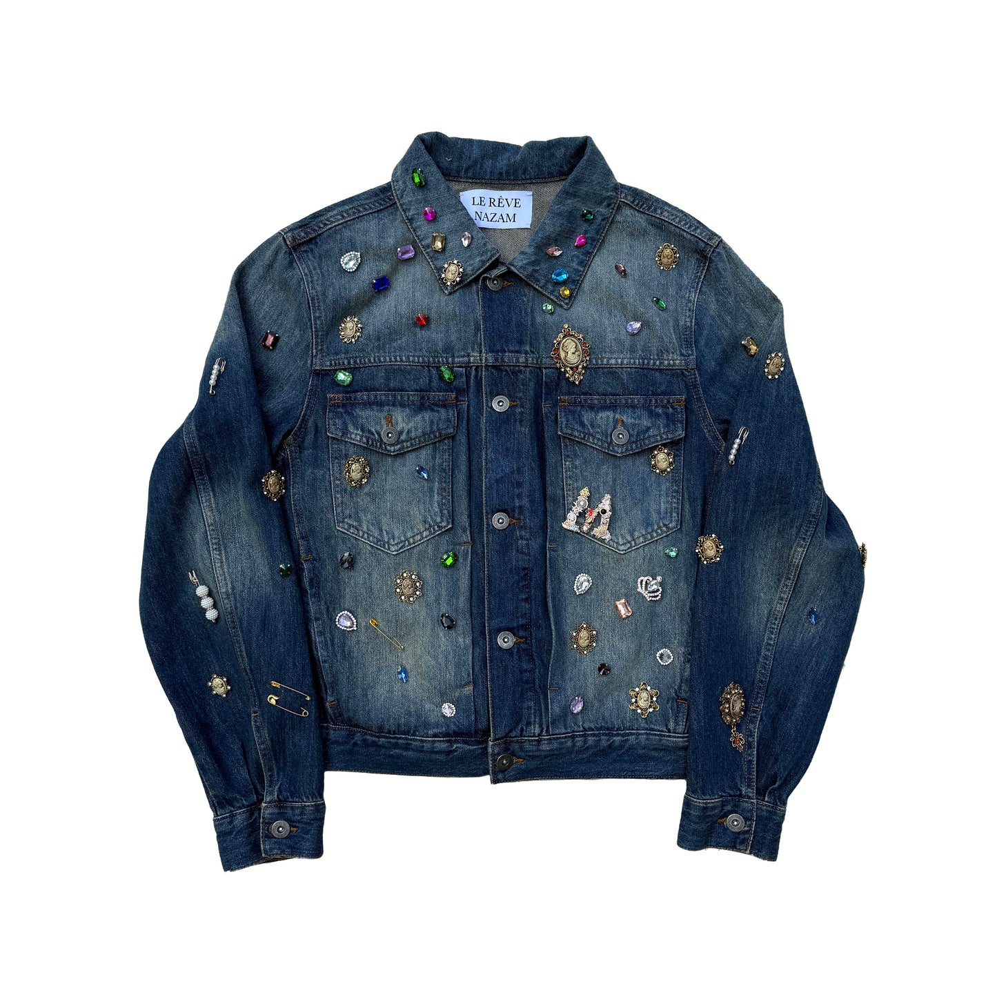 Denim Embellished Jacket