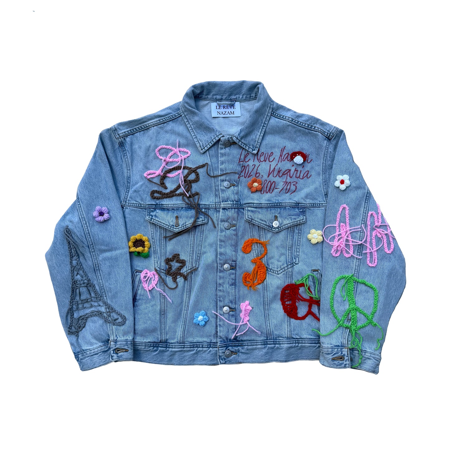 Denim Crochet Jacket 1 of 1