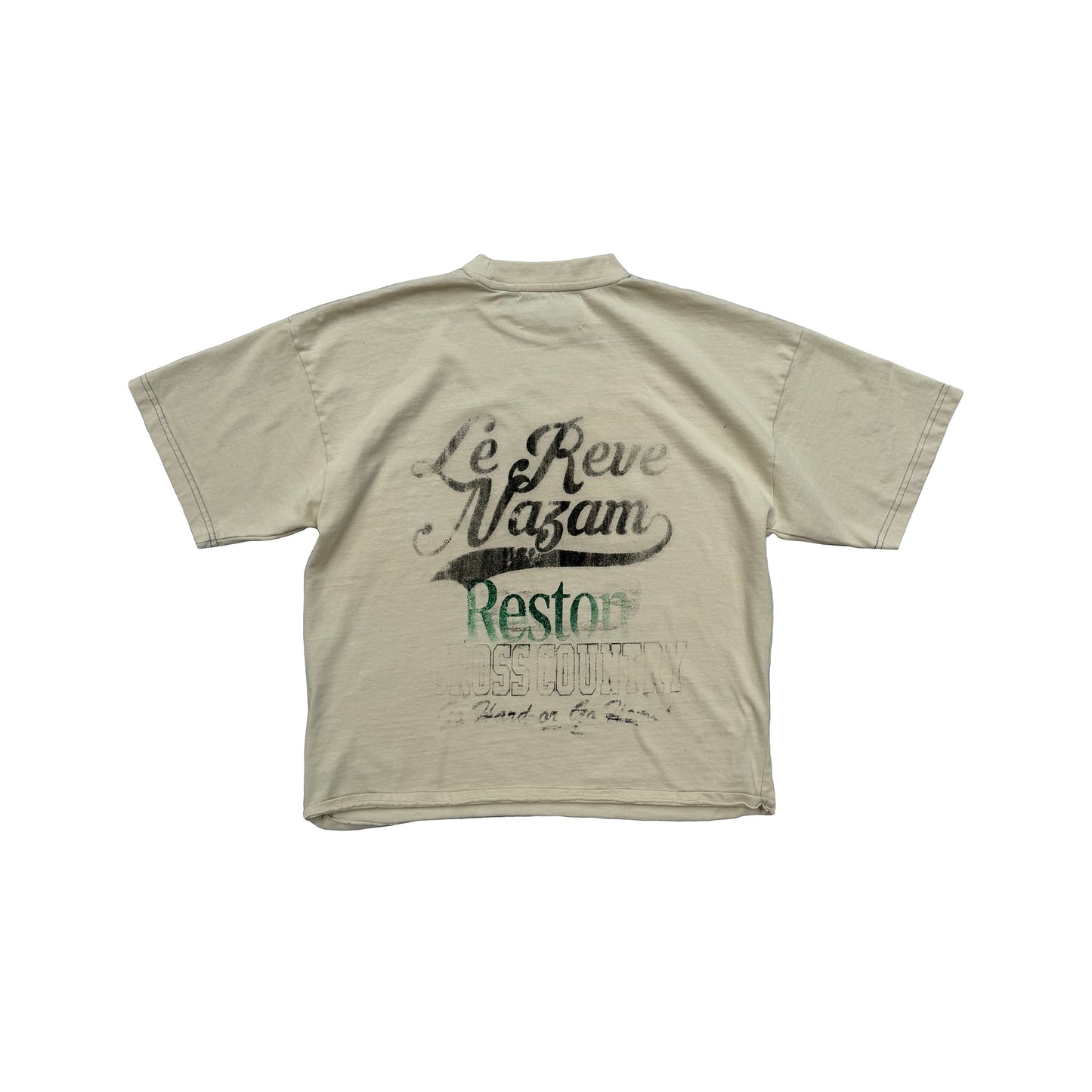 Vintage Cream Cropped Artist Tee