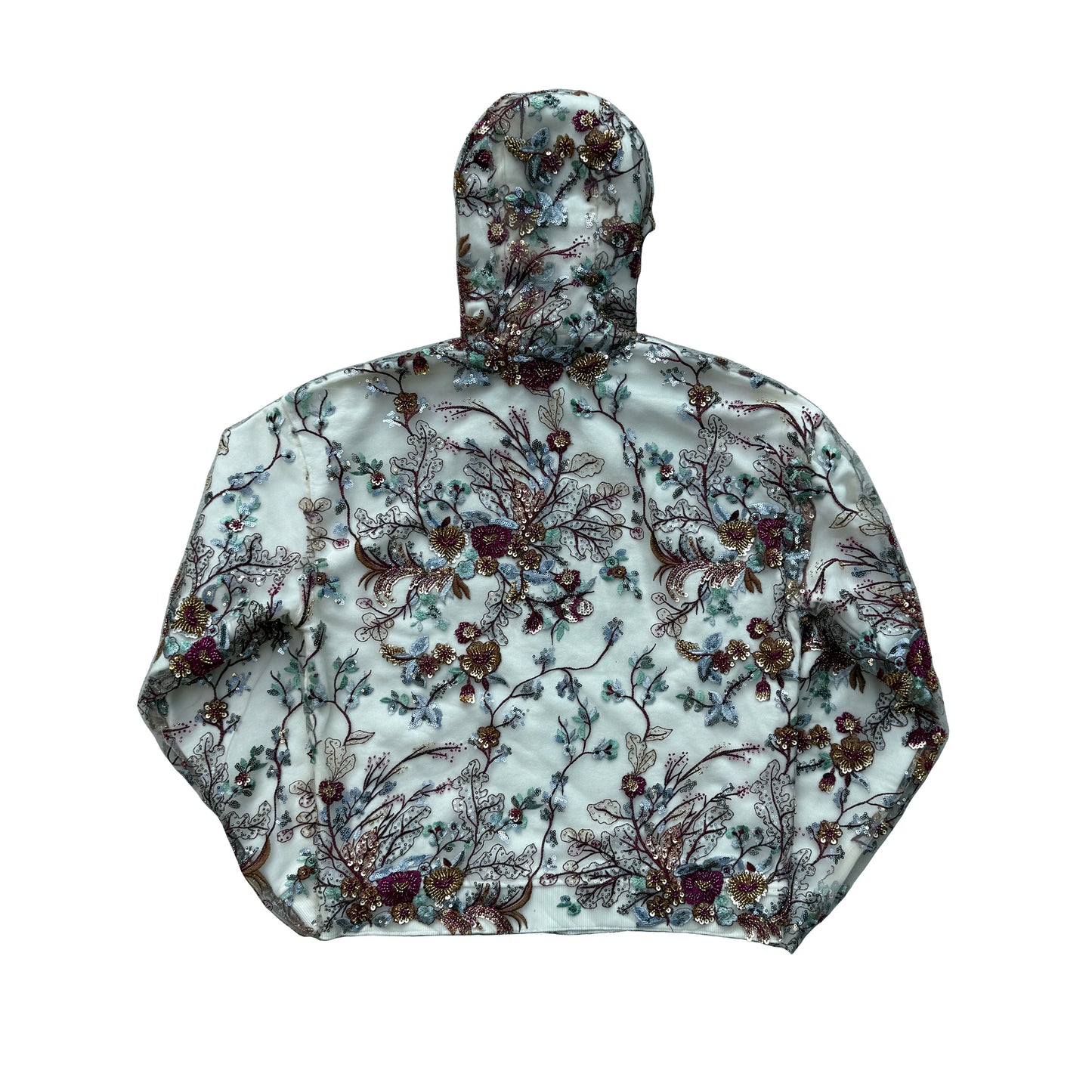 Baroque Floral Lace Zip Up Hoodie
