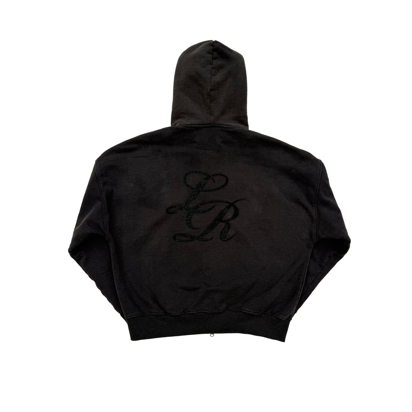 Vintage Cropped Zip Up Hoodie